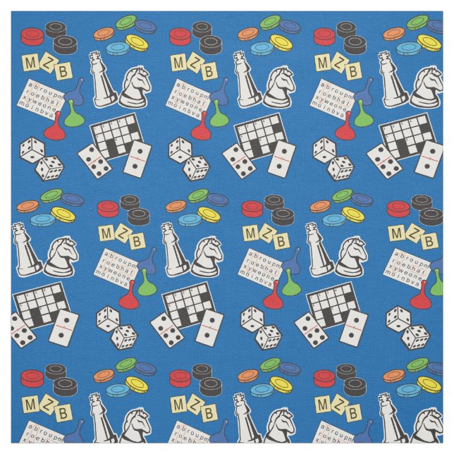 Tecido Noite de jogos, jogos de Conselho e Quebra-cabeça  (Modelo)