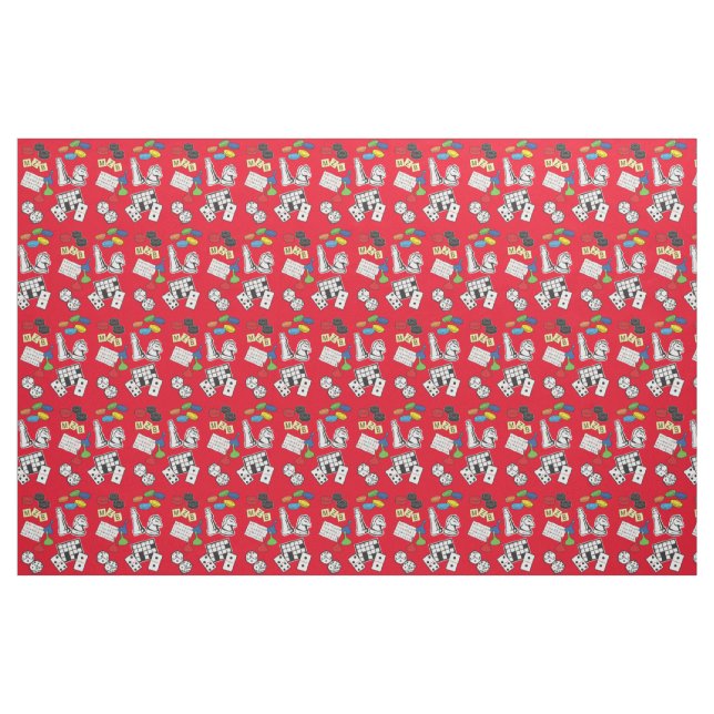 Tecido Noite de jogos, jogos de Conselho e Quebra-cabeça  (Fat Quarter)