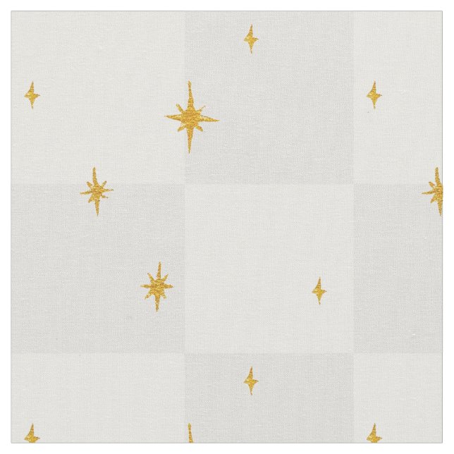 Tecido Noite mágica estrelas lua em cinza cinza (Detalhe)