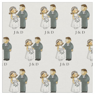 Tecido noiva & noivo bonitos personalizados do casal do