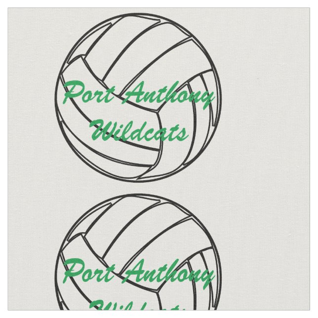 Tecido Nome da equipe do voleibol no verde (Detalhe)