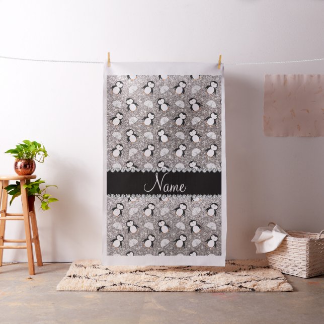 Tecido Nome personalizado pinguins igloos de pinguins com (In Situ)