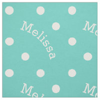 Nome Personalizado Turquoise Bolinhas Azul-Teal