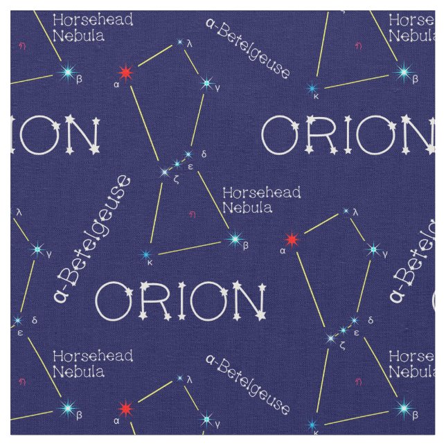 Tecido Norte Hemisfério Constelação Orion (Detalhe)