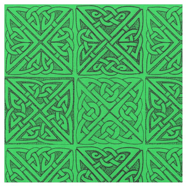 Tecido Nós celtas verdes escuro (Detalhe)