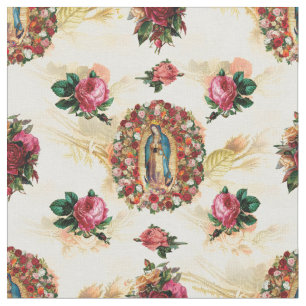 Tecido Nossa Senhora de Guadalue Rosa Potpourri