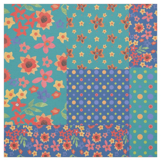 Tecido nostálgico do teste padrão dos retalhos do (Modelo)