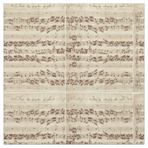 Tecido Notas de Música Antigas - Folha de Música Bach