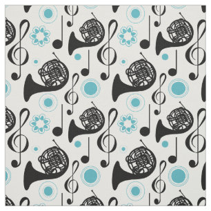 Tecido Notas de música da Orquestra de Instrumentos de C