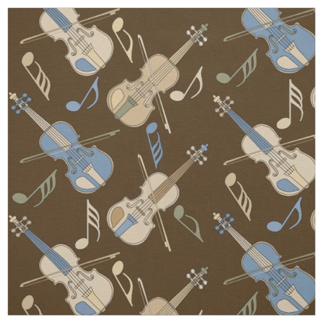 Tecido Notas de Música Violinos Angled (Modelo)
