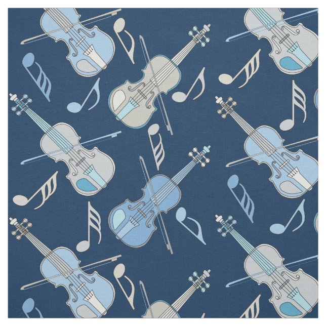 Tecido Notas de Música Violinos Angled (Modelo)