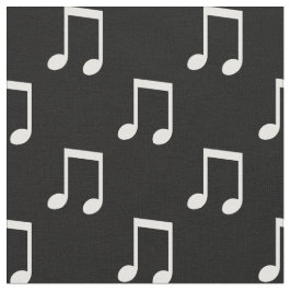 Tecido Notas Musicais Preto Branco Tema Música