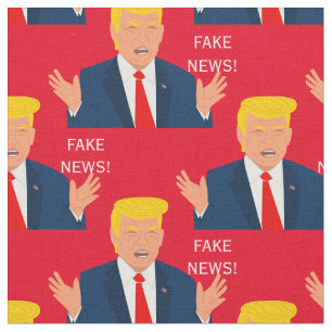 Tecido Notícias falsas cartoon Donald Trump republicano