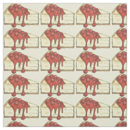 Tecido Nova Iorque Cherry Cheesecake Cake Slice