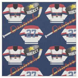 Tecido Número de Nome do Adesivo do jogador de hóquei Jer