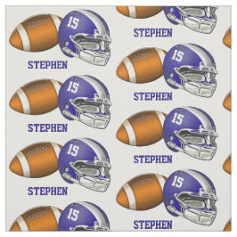 Tecido Número e nome do Capacete Azul e Futebol