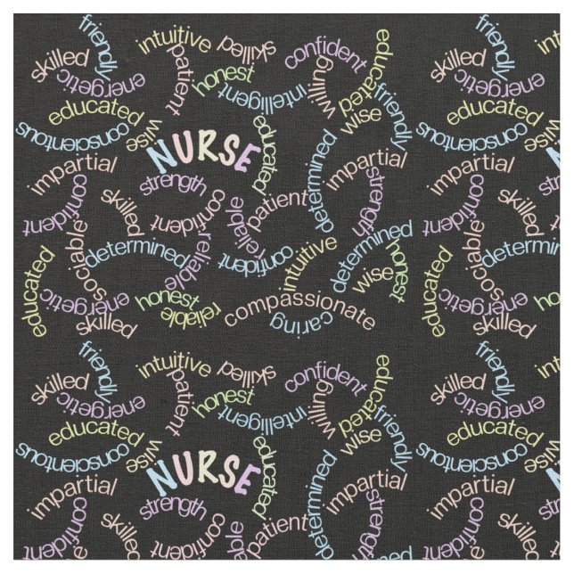 Tecido Nurse Tools Black  (Detalhe)