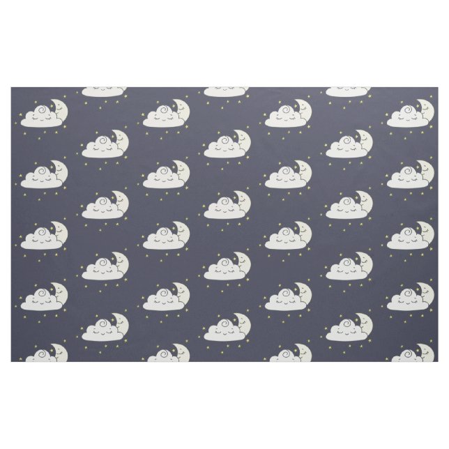 Tecido Nuvem e Lua (Fat Quarter)