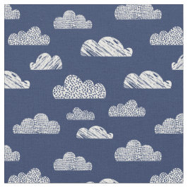 Tecido Nuvens texturizadas em azul escuro
