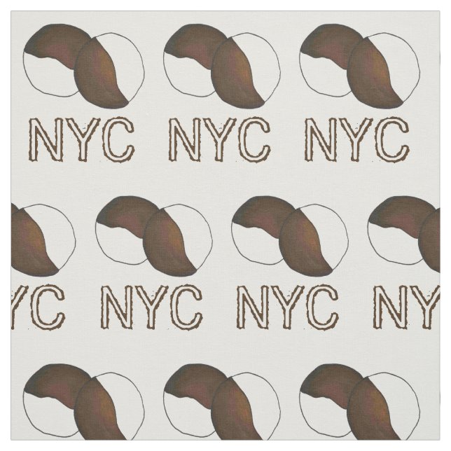 Tecido NYC Nova Iorque Iconic Black and White Cookie (Modelo)