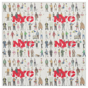Tecido NYC Pessoas Nova Iorque Cidadãos Nova Yorkers