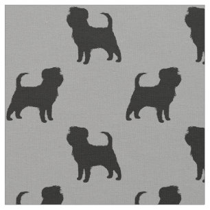 Tecido O Affenpinscher mostra em silhueta o teste padrão