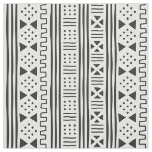 Tecido O africano branco MudCloth do preto inspirou