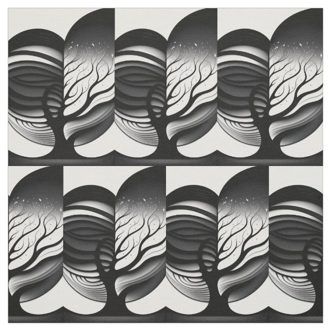 Tecido O Amor da Árvore do Coração (Modelo)