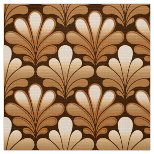 Tecido O art deco Shell modela, ouro cor-de-rosa e Brown