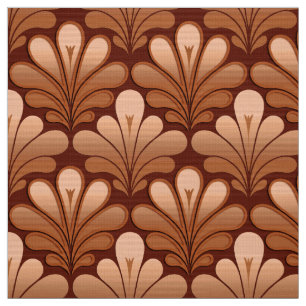 Tecido O art deco Shell modela, reveste e oxida Brown