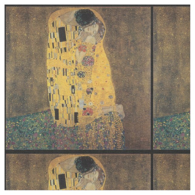 Tecido O beijo, reprodução, pintura de Gustavo Klimt, (Detalhe)