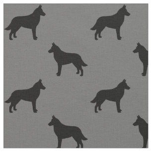 Tecido O belga Malinois mostra em silhueta o teste padrã