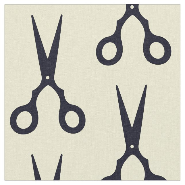 Tecido O cabelo simples preto Scissors (Detalhe)