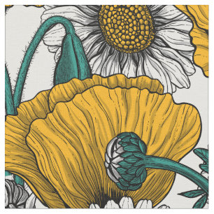 Tecido O campo em amarelo