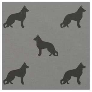 Tecido O cão de german shepherd mostra em silhueta o