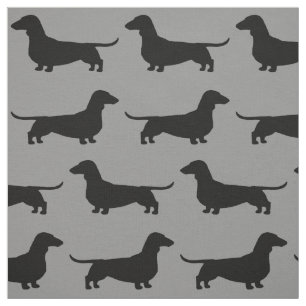 Tecido O cão do Dachshund mostra em silhueta o teste