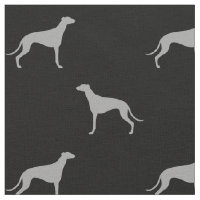 O cão do galgo mostra em silhueta cinzas e preto