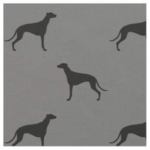 Tecido O cão do galgo mostra em silhueta o teste padrão