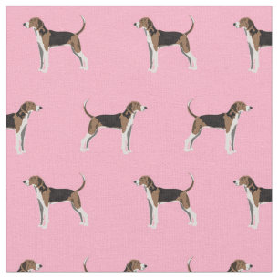 Tecido O cão Walker Coonhound é rosa