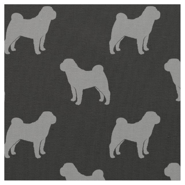 Tecido O chinês Shar-Pei mostra em silhueta o teste (Detalhe)