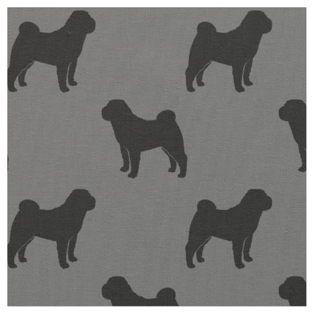 Tecido O chinês Shar-Pei mostra em silhueta o teste (Detalhe)