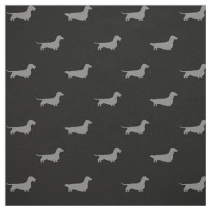 Tecido O Dachshund mostra em silhueta o teste padrão