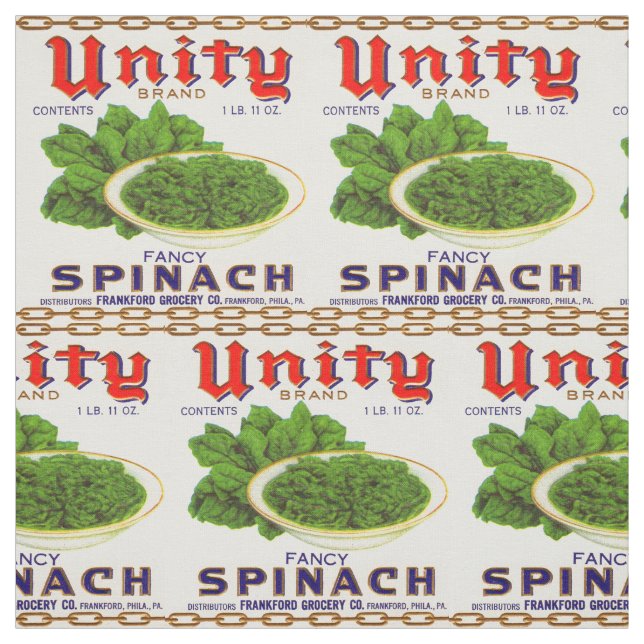 Tecido O espinafre do rico Unity 1930s pode rotular impre (Modelo)