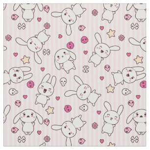 Tecido o kawaii listra o teste padrão