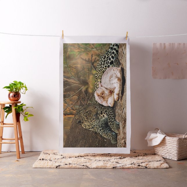 Tecido O leopardo deve deitar-se com o borrego-Isaiah 11 (In Situ)