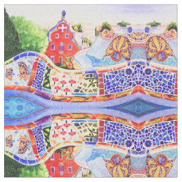 Tecido O parque de Gaudi