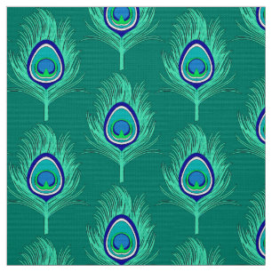 Tecido O pavão empluma-se, Aqua na turquesa/pavão