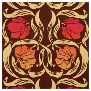 Tecido O Pimpernel de William Morris, oxida laranja e