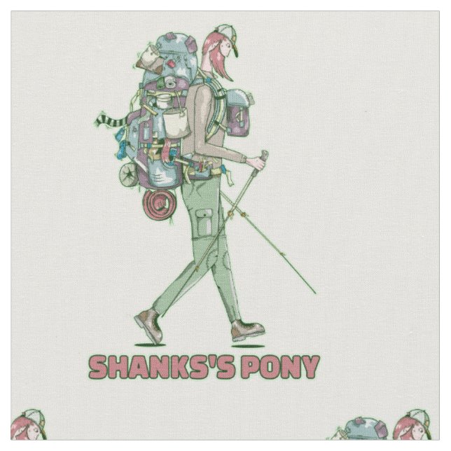 Tecido O pônei do Shanks caminhava engraçado (Detalhe)