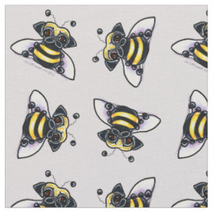 Tecido O Pug Bumble cinzas do Lilac das abelhas